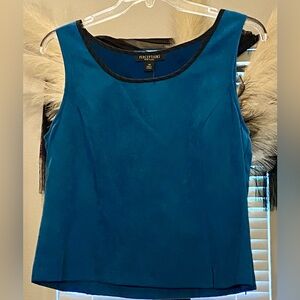 💜 Perceptions Teal Scoop Neck Sleeveless Velvet Top Size 14 - NWT!